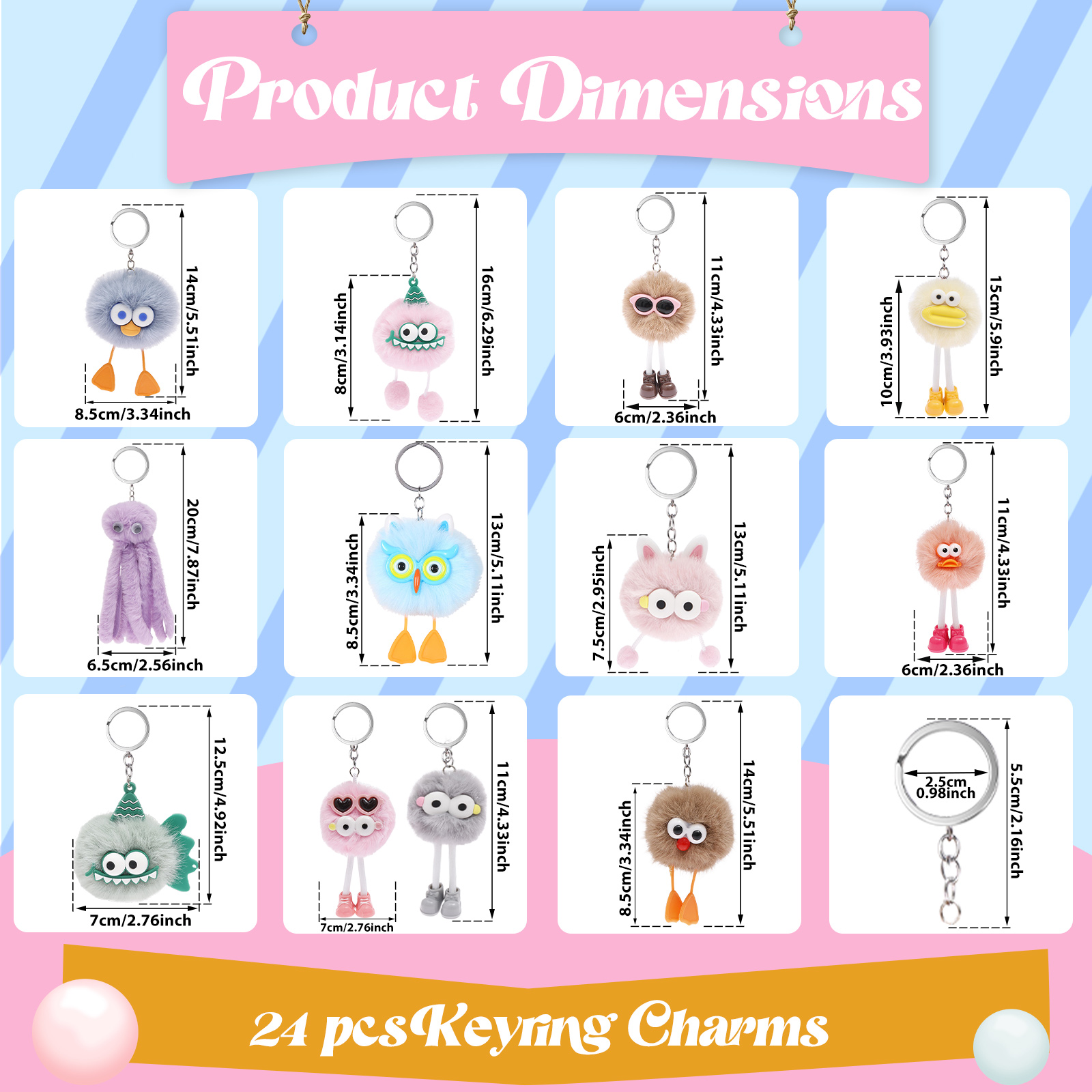 24/28 Peças Chaveiro de Pelúci - Mini Backpack Purse avaliação e preço